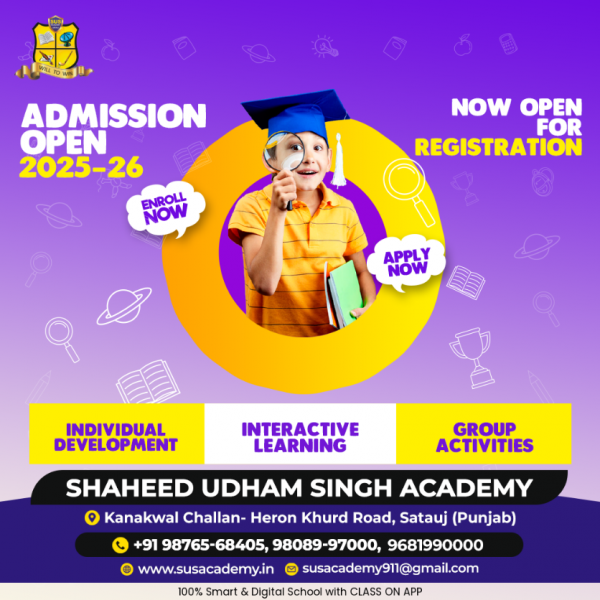 admission open for session 2025-26 contact (98765-68405)